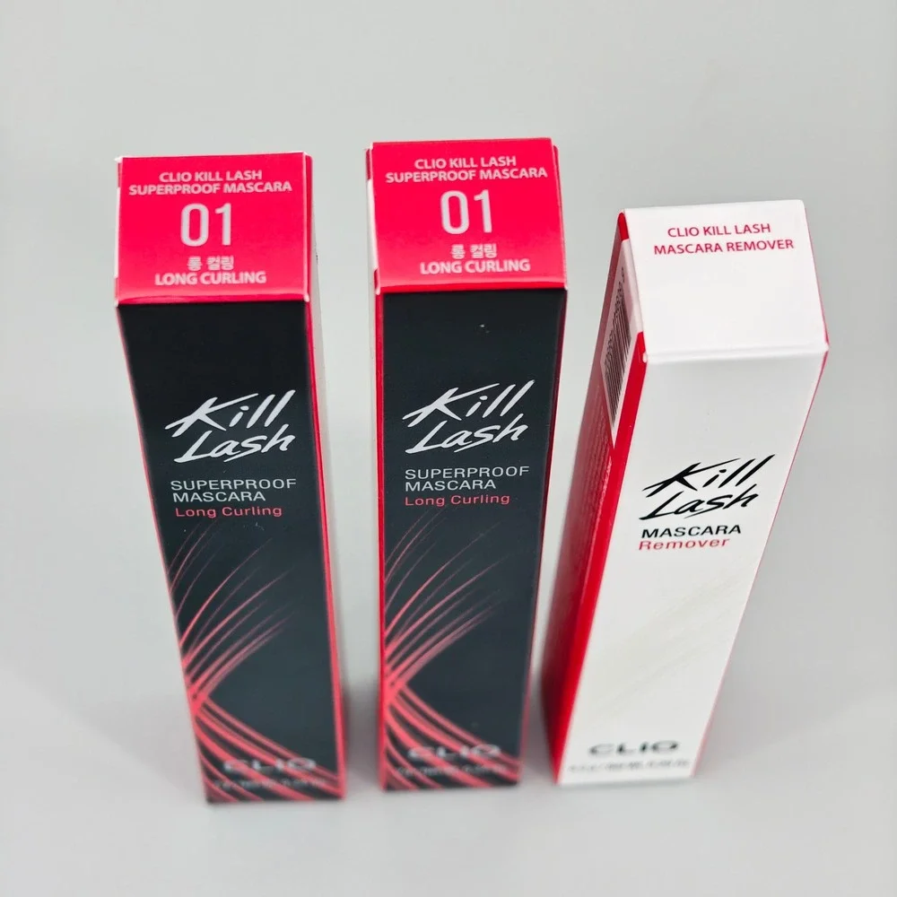 CLIO Kill Lash Superproof Mascara 01 Long Curling 7g x2 and Mascara Remover 8.5g
